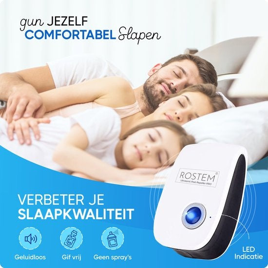 Répulsif à souris Rostem 4-Pack- Lutte contre les insectes - Ultrasons - Blanc