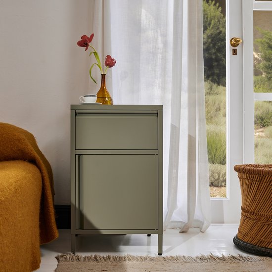 Table de chevet Popstrukt Bon Bon - Gris mousse (vert)