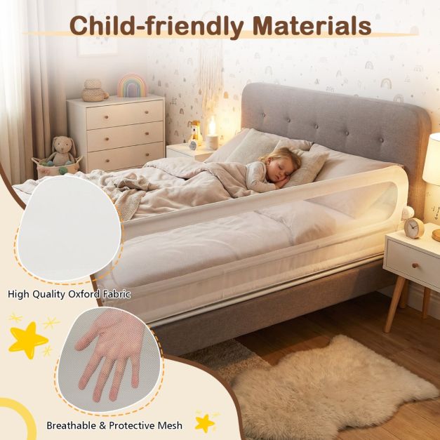 Coast Bed rail - pliable - réglable - Oxford - cadre en U - blanc