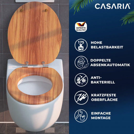 Wc bril - Deksel Sluitingsmechanisme Toiletzitting - MDF Hout