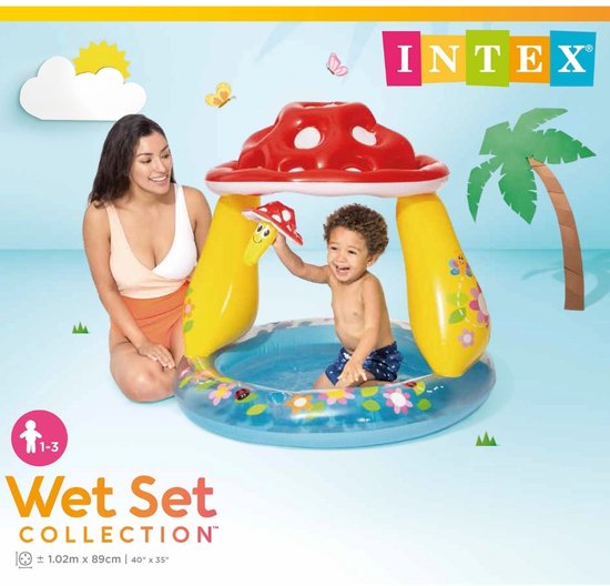 Piscine gonflable Intex Baby « Champignon » - Ø 102 x 89 cm