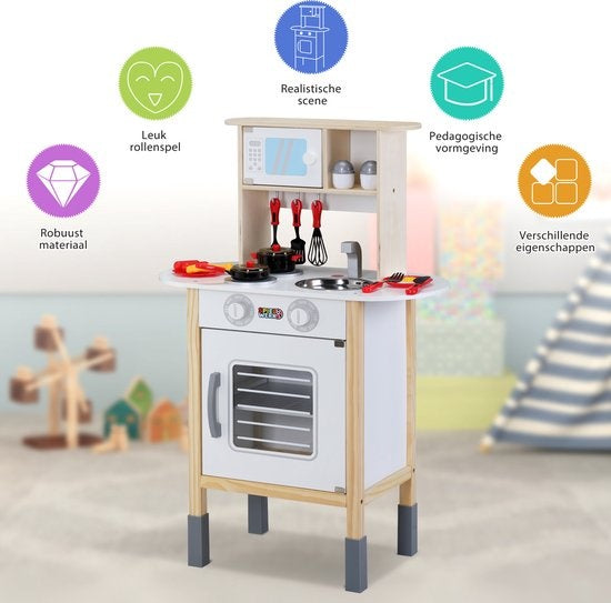 Spielwerk Play Kitchen Happy Kitchen - 35 pièces - Réaliste