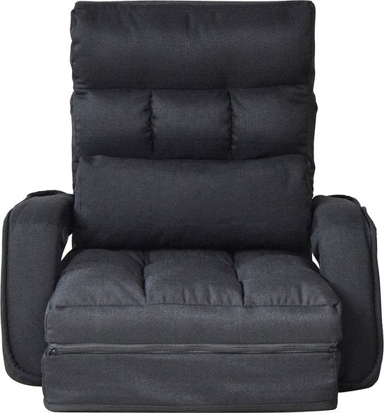 VDD Gaming - Chaise longue - Se plie en un fauteuil inclinable - Noir -71x51x50cm
