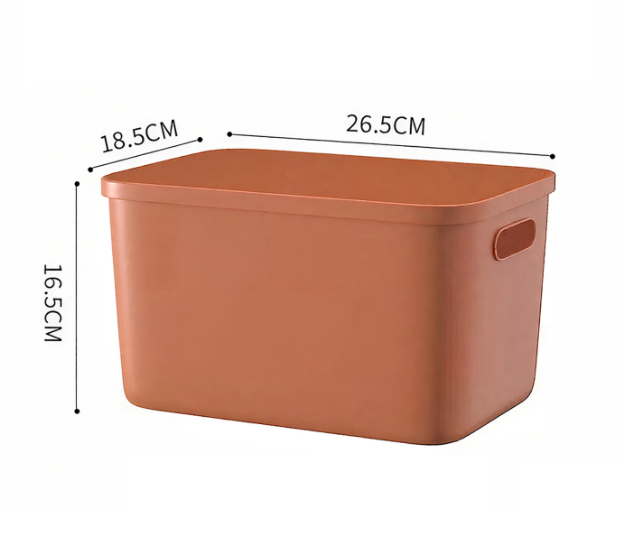 Boîtes de rangement SNSP avec couvercle, lot de 4 - Multicolores - 26,5 x 18,5 x 16,5 cm - 8 L