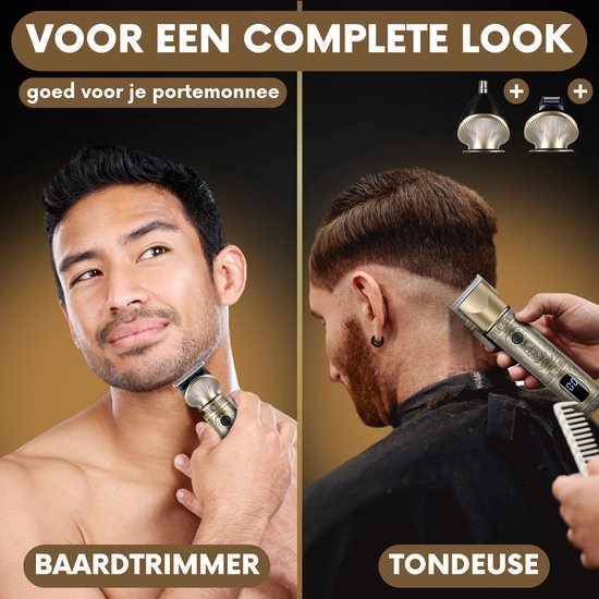 Tondeuse à cheveux professionnelle sans fil 4 en 1 - Tondeuse à cheveux pour hommes - Sansbeauté® TotalTrim - Cheveux Hair - Tondeuse à cheveux - Machine à cheveux pour coiffeurs - Tondeuse à cheveux - Barbe - Barber Hair Clipper - Barber Buddha Trimmer -