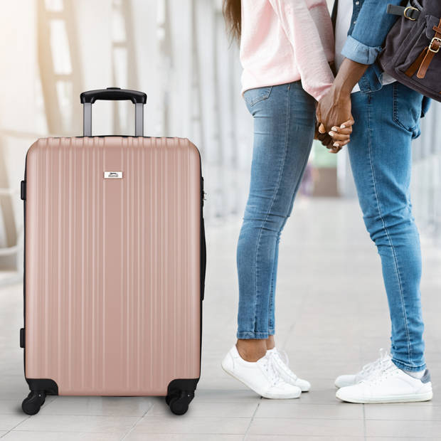 Slazenger Case Set 2 Piece - Hand Luggage Trolley 26L et Spacious Luggage Case 71L - Pink