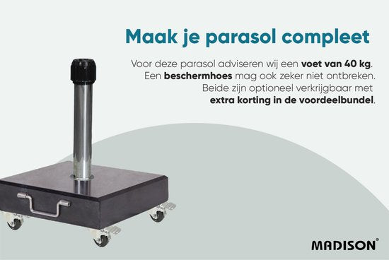 Madison - Parasol rond - 300 cm - Taupe
