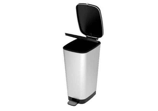 Kis Chic Bin Poubelle à pédale - 50 l - Argent - Taille L