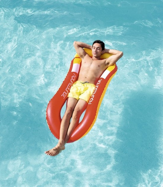 Bestway Opblaasbaar Loungebed met Netbodem - 160 x 84 CM - Max. 90KG - Incl. Reparatiesticker - Vinyl - Rood of Blauw