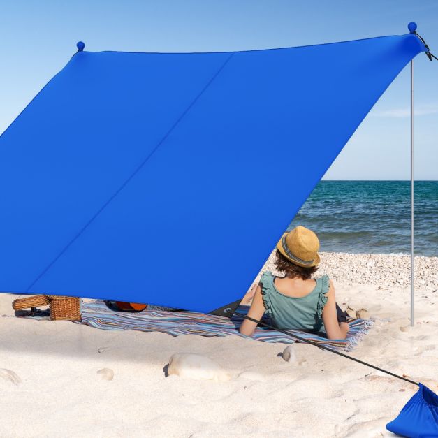 Tente de plage Coast - Portable - Anti-UV - UPF50+ - 300x300cm - Bleu