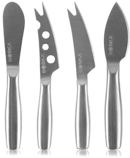 Boska Cheese Knife Set Mini Copenhagen - Couteaux à fromage - Set de 4 - Couteaux à fromage - Lavable au lave-vaisselle - acier inoxydable