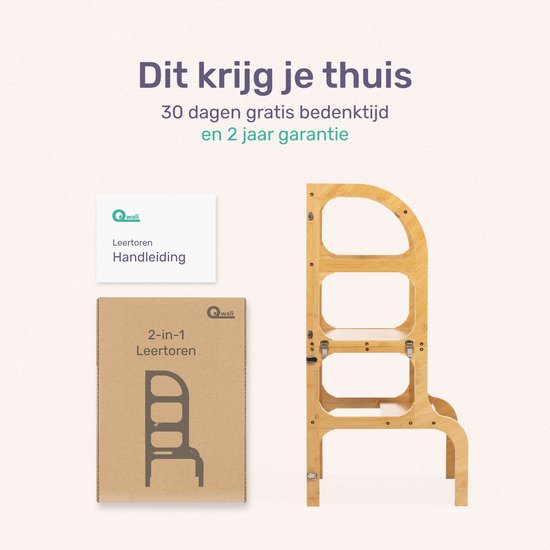 Tour d'apprentissage Qwali - Pliable - Aide culinaire - Tour d'apprentissage - Incassable - Montessori - Tours d'apprentissage - Pour les tout-petits