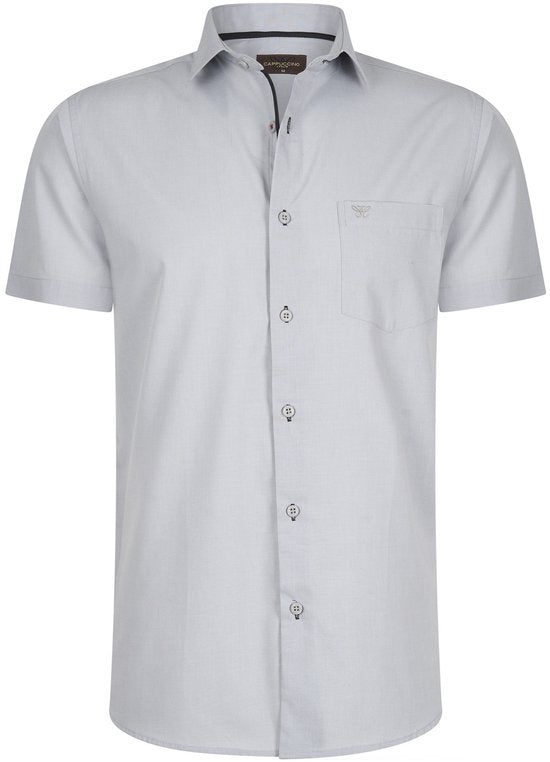 Cappuccino Italia - 3XL - Chemise - Manches courtes - Gris