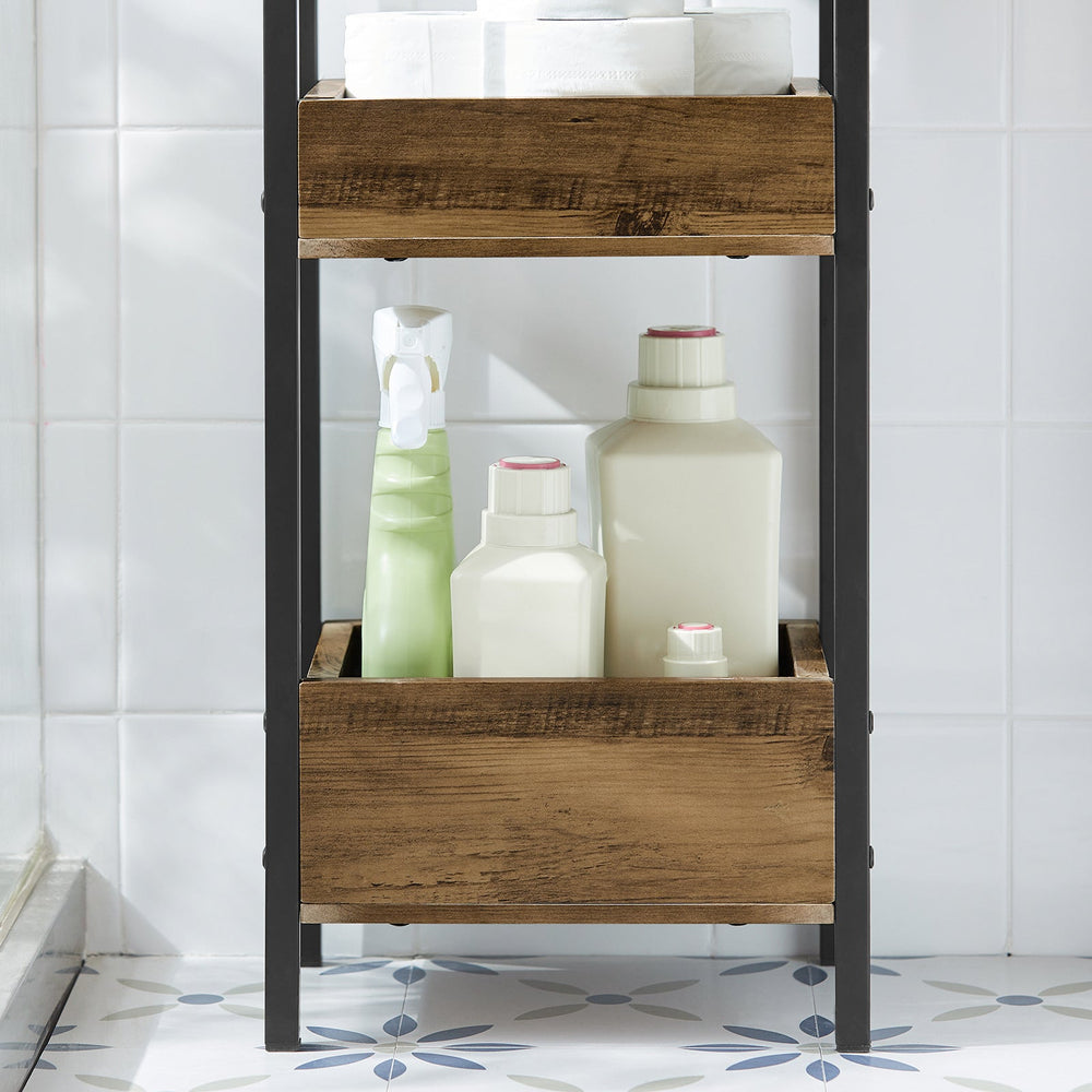 SoBuy FRG226-F Armoire Vintage - 28x74x20cm - 3 compartiments de rangement