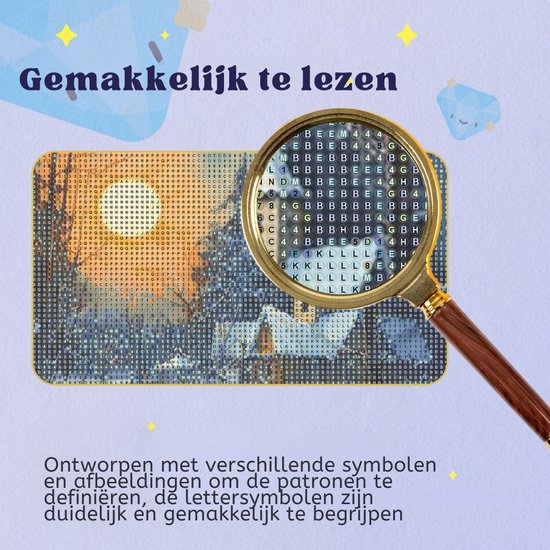 Rubye® Peinture au diamant - Peinture au diamant adultes - Peinture au diamant enfants - Package peinture au diamant complet - Maison d'hiver -30x30cm