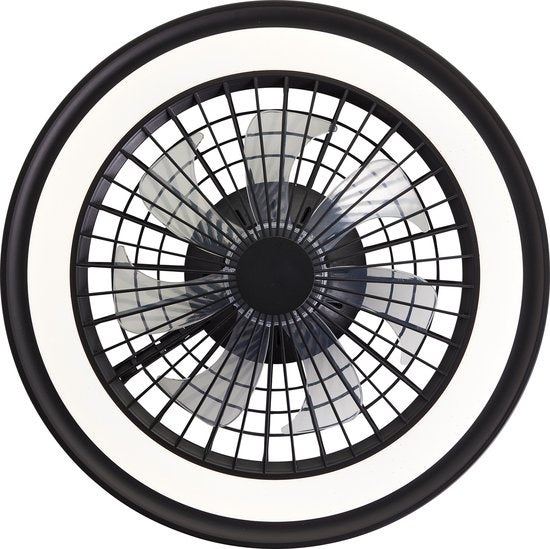 Brilliant Palmero - Ventilateur de plafond - Ventilateur de plafond - LED 40W - 3000K-6500K - Dimmable - Noir