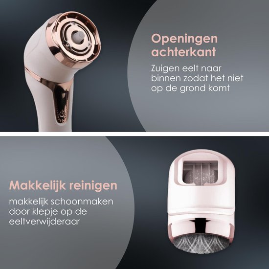 Beeperfect® Extracteur de callosités électrique avec système d'aspiration - Lime à pieds - Lime à callosités - Étanche IPX7 - Comprend 6 disques à callosités - Ensemble de pédicure gratuit