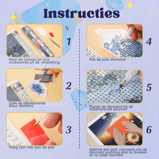 Rubye® Peinture au diamant - Peinture au diamant adultes - Peinture au diamant enfants - Package peinture au diamant complet - Maison d'hiver -30x30cm