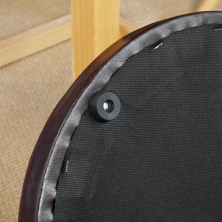Pouf SoBuy avec espace de rangement FSS67-BR - Ø 39 x 19 cm - Marron