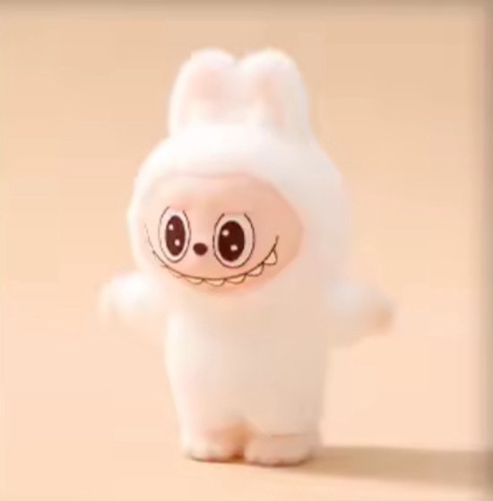 Figurine Kawaii Monster - Style macaron - 4,5 cm - Debout - Blanche - Figurine en PVC - Cadeau surprise - Décoration et jouets pour enfants