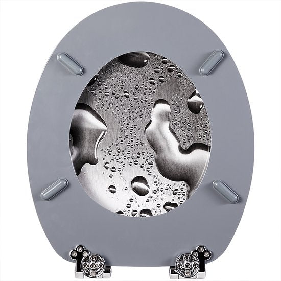 Abattant WC Gouttes d'eau - Sotf Close Antibacterial - MDF 150kg
