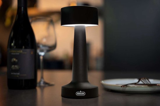 Buccan - Lampe à poser Dumbbell - Noir - 3 modes d'éclairage et panneau tactile