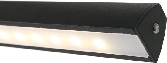 Steinhauer Litho LED - Applique moderne - Noir - H:9.4cm - Universelle - Pour l'intérieur - Métal - Appliques - Chambre à coucher - Salon