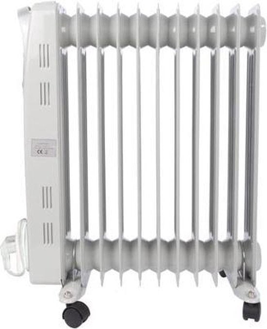Radiateur à huile Perel - Radiateur sur roues - 2500 watts - 3 niveaux de chaleur