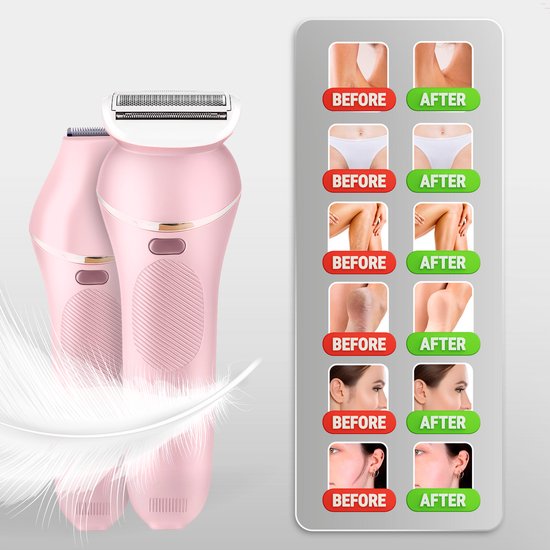 Sansbeauté® 7 in 1 rasoir pour femmes - visage - aisselles - jambes - épilateur - tondeuse pour femmes et dames - tondeuse bikini pour dames - rasoir femme
