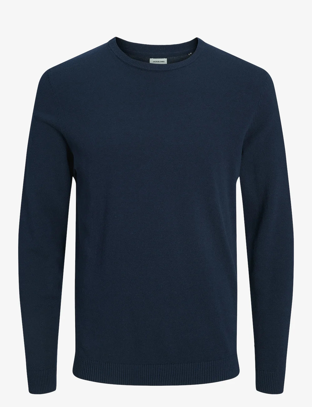Pull en maille pour homme de JACK&JONES - Col rond et texture côtelée - Taille L - Bleu
