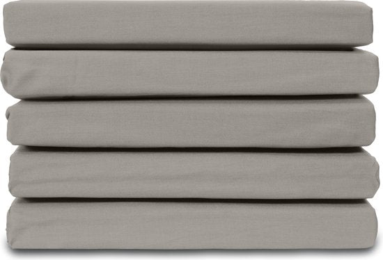 Ten Cate Fitted Sheet - drap-housse 160x200 - drap-housse 160x200 - adapté au sur-matelas 160 x 200 - satin de coton - sur-matelas 160x200 - hauteur d'angle 10 cm - gris