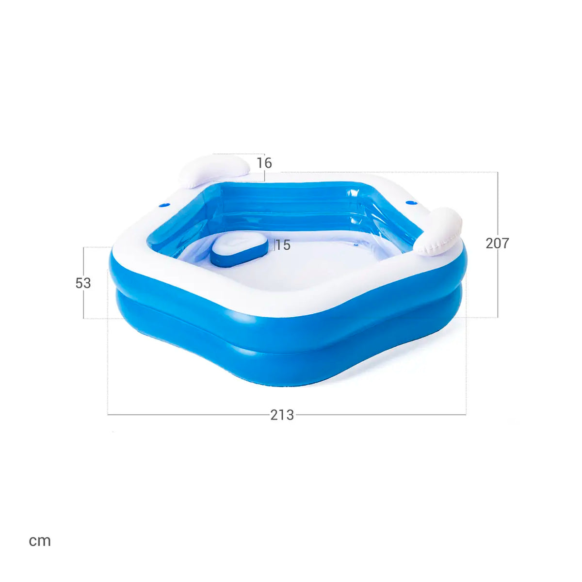 Piscine gonflable familiale Bestway Backyard Oasis - 213 x 206 x 69 cm