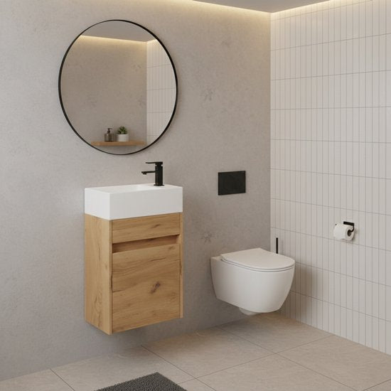VDD – Meuble de salle de bains – Meuble de salle de bains sans lavabo – Meuble de salle de bains en chêne – Meuble-lavabo – Meuble-lavabo
