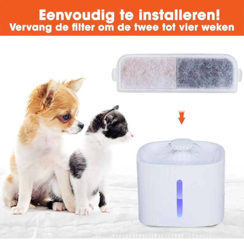 Filtres pour fontaines à eau PetGoods - Lot de 6 - 8 x 5 x 0,5 cm - Recharge pour chats et chiens