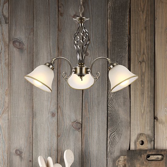 Lustre Globo Odin LED - Classic - Laiton avec verre dépoli 2
