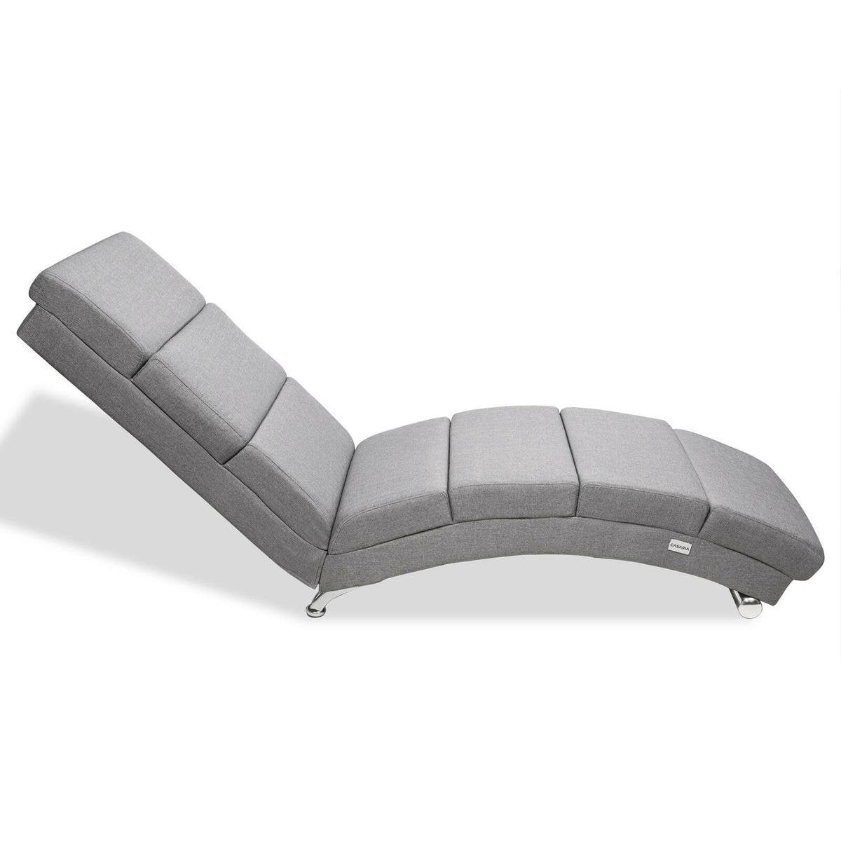 auteuil de Détente London – Tissu Gris Tressé, Charge 180 kg | Casaria