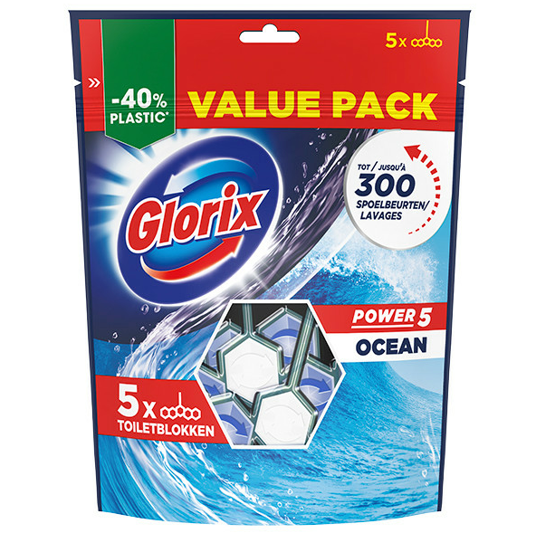 Glorix-Power-5-WC-Blocks-Ocean-5-Pièces-Packaging