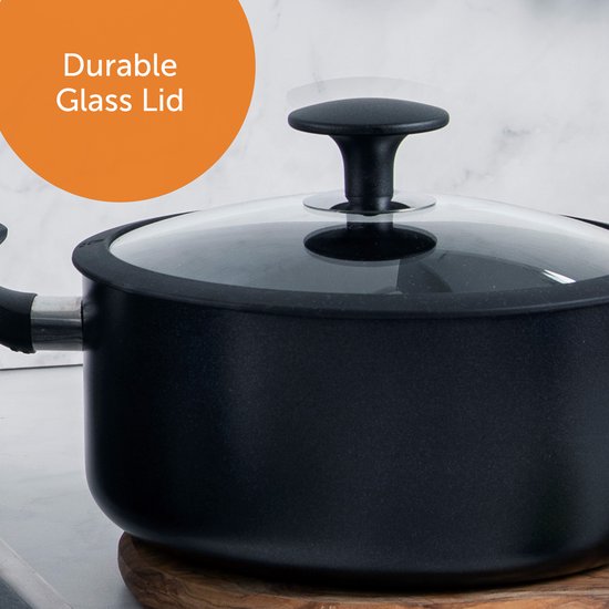 BK Vivid : ensemble de casseroles antiadhésives en céramique, 13 pièces - Ø 16-28 cm - Poêle à frire - Poêle à sauter - Sans PFAS – Batterie de cuisine compatible induction – Résistante au four jusqu'à 160 °C – Lavable au lave-vaisselle – Chauffage rapide