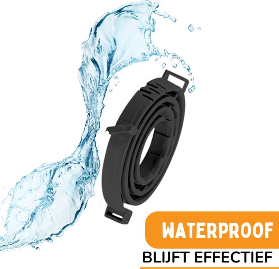 Cee Cee Flea Band Dog Efficace contre les puces et les tiques - Remède contre les puces - Meilleur que les gouttes anti-puces - Noir - Peigne anti-puces et livre inclus