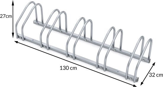 Support à vélos - pour 5 vélos - dimensions 130x32x27 cm