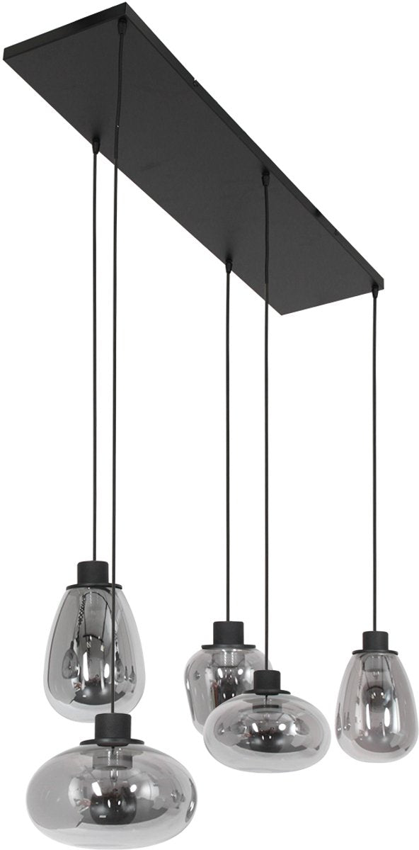 Steinhauer - Lampe suspendue - Reflexion - Noir - Verre Métal - Lampe design - E27 - 3078ZW