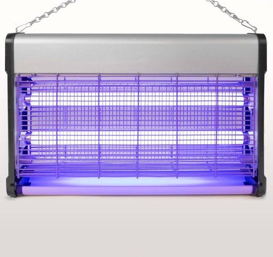 Perel Désinsectiseur, électrique, grille de tension 2800 V, bac de récupération amovible, 100 m², métal