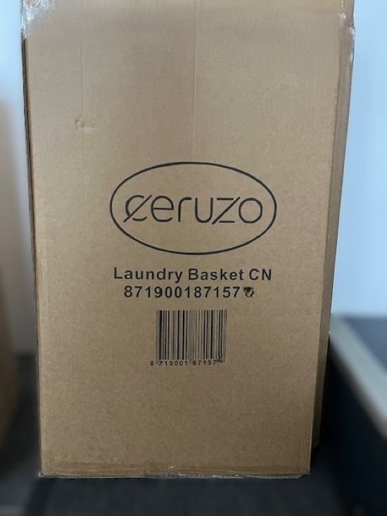Panier à linge Ceruzo en bambou avec couvercle - 72 L - Bambou - Sac intérieur lavable - Trieur de linge - Poignées - Marron