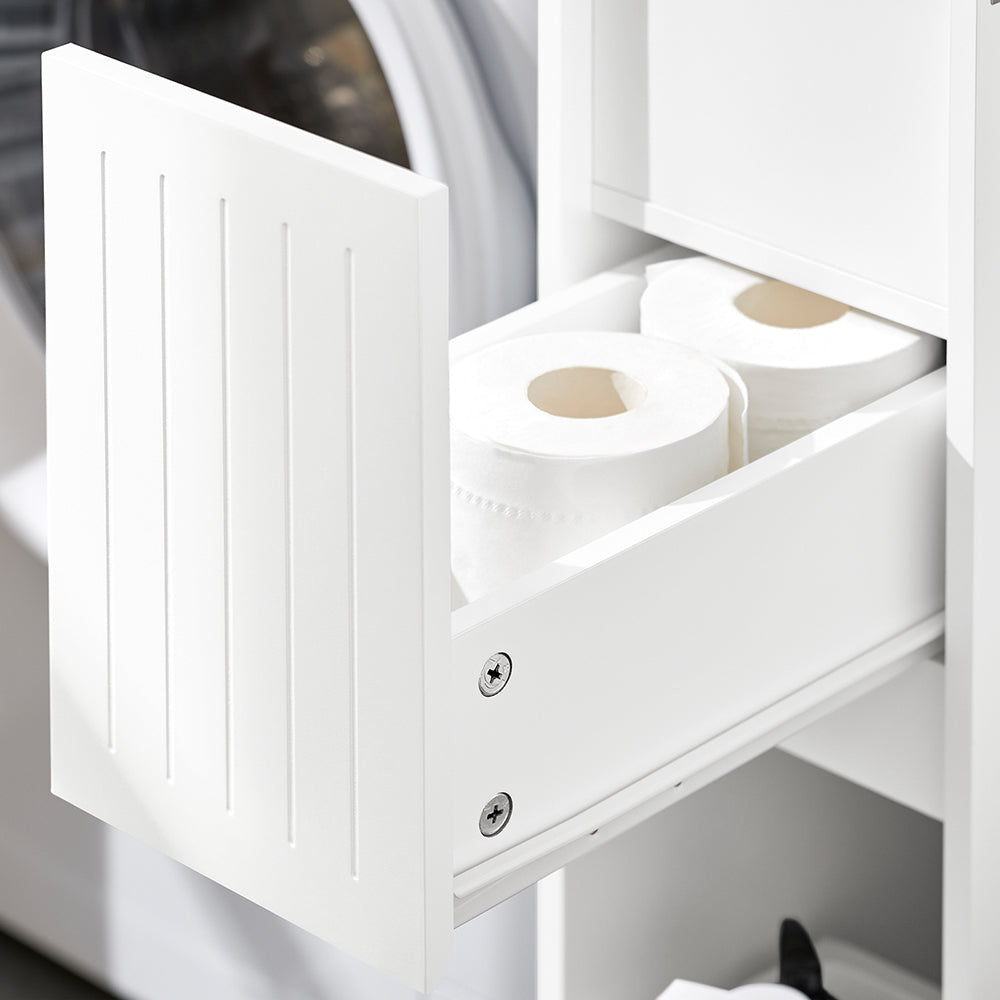 SoBuy Armoire de toilette avec 2 tiroirs - 60 x 20 x 75 cm - Blanc