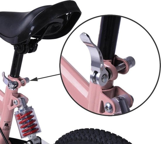 Rennmeister Balance Bike - Hauteur réglable - 3-5 ans Rose
