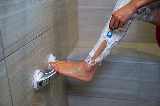 Starlyf Poignée plastique pour salle de bain - 30.5cm - Support mural de douche - Sans perçage
