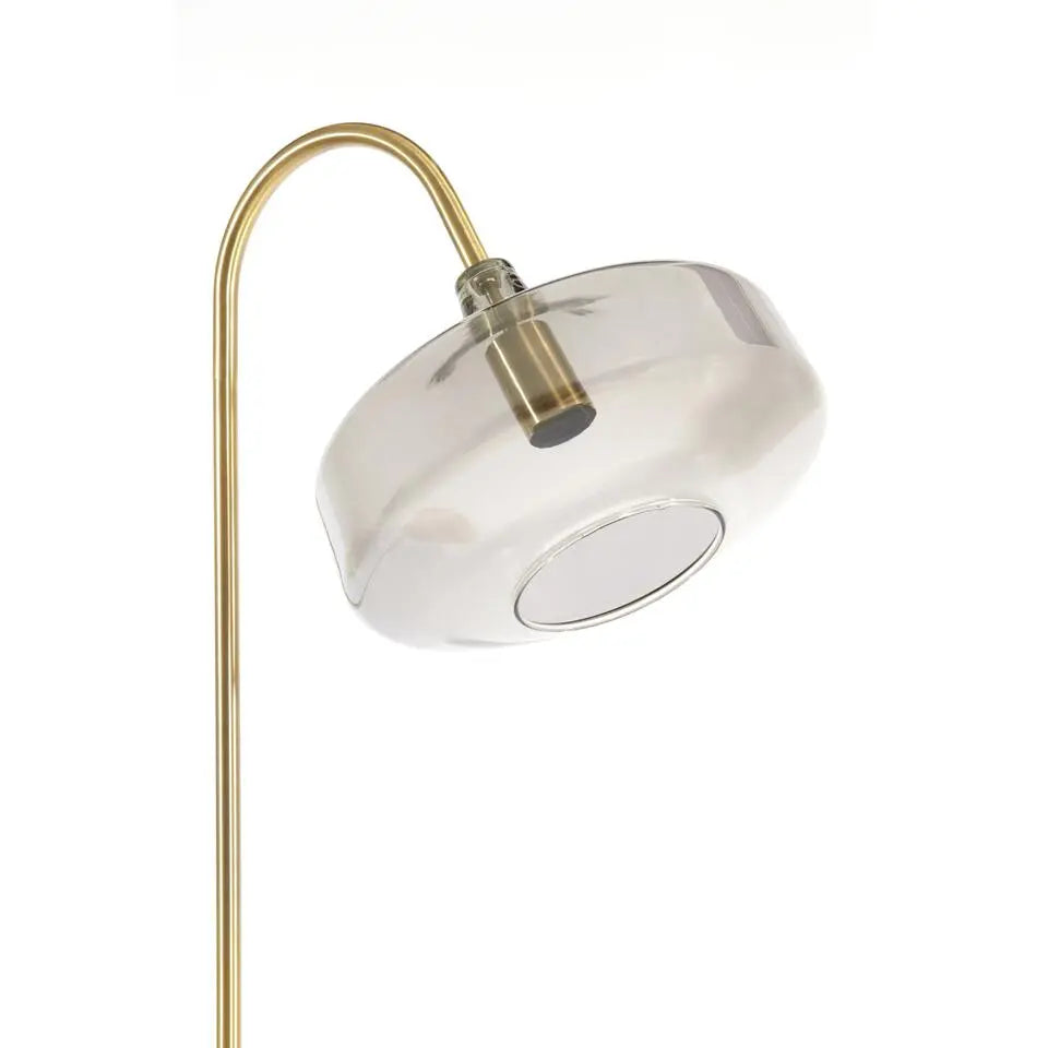 Lampadaire Solna de Light & Living - Bronze antique avec verre fumé - 45 x 29,5 x 160 cm