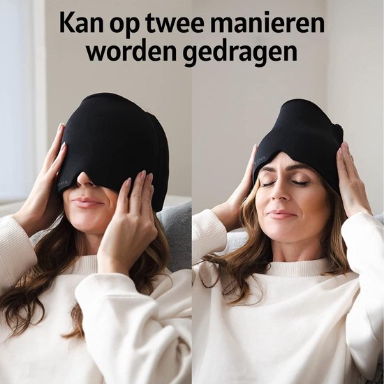 Bonnet anti-migraine - masque anti-migraine - masque anti-mal de tête - pack chaud/froid de 600 grammes