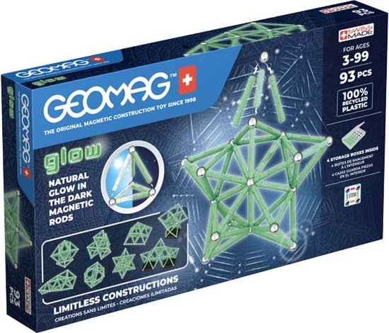 Geomag Geomag Glow Recyclé, 93 pièces