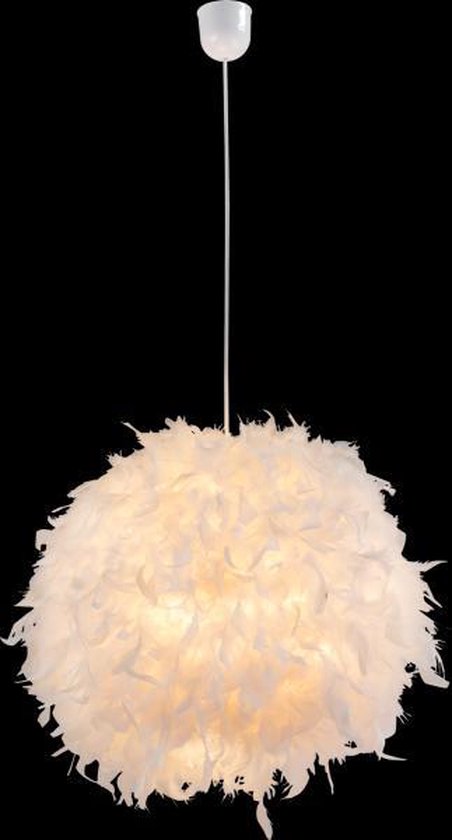 Globo - lampe suspendue - Katunga - blanc - plastique - Ø 45cm - E27 - 15057